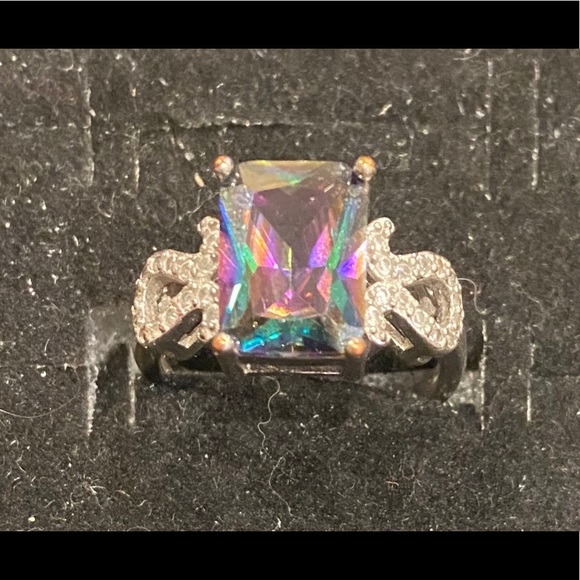 NEW Mystic gemstone sterling silver ring - Picture 2 of 6